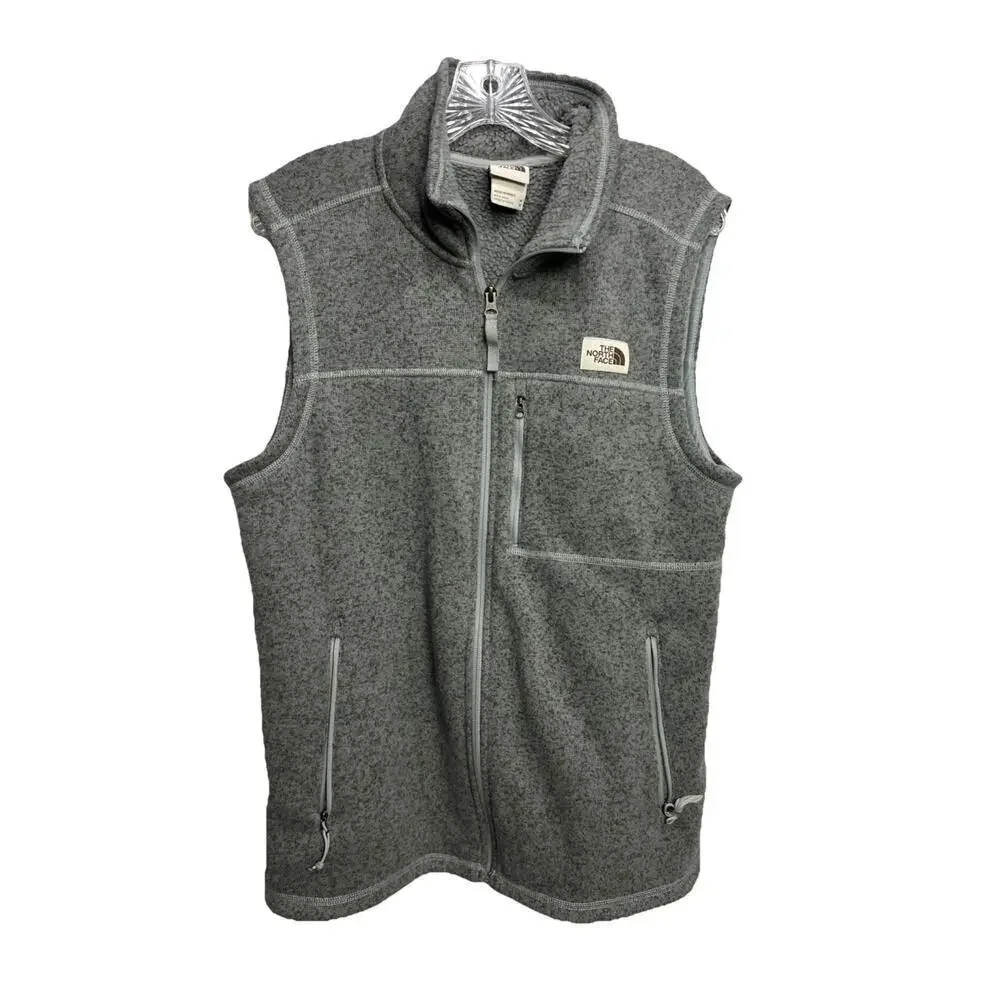 North Face Vest Men M Gordon Lyons Fleece Sweater Full Zip Hike Better NF0A3YR9